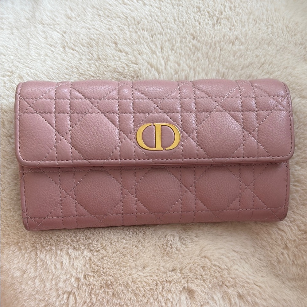 Dior Caro Orchid Long Wallet Limited Sakura Pink Color